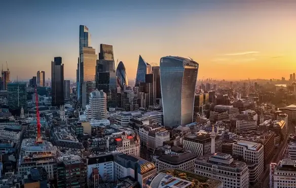 a city with many tall buildings