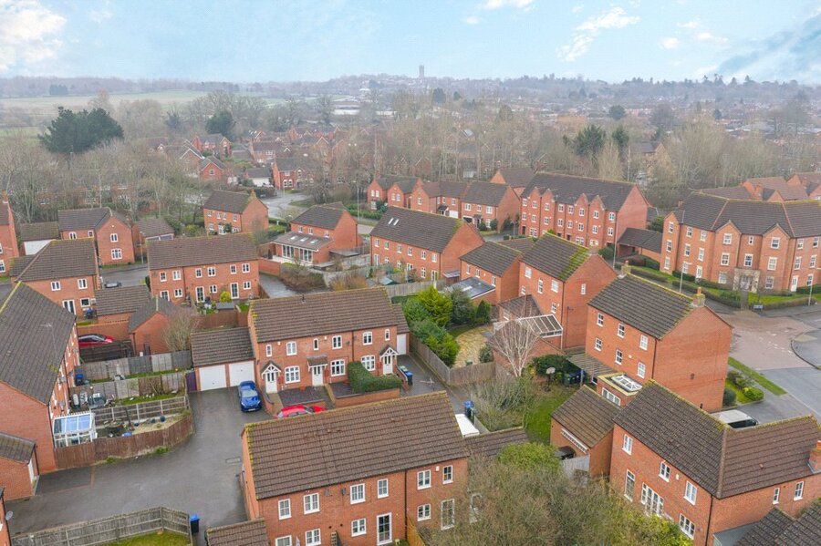 Mid Drone To House