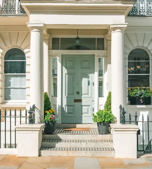 a front door of a house