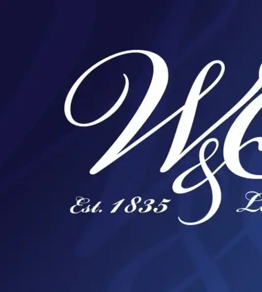 a blue and white logo