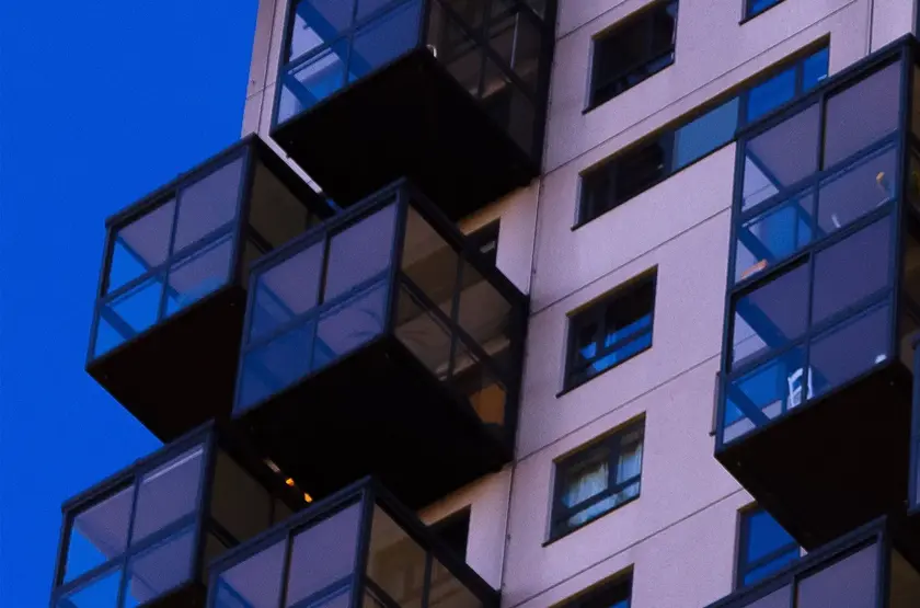 a building with balconies