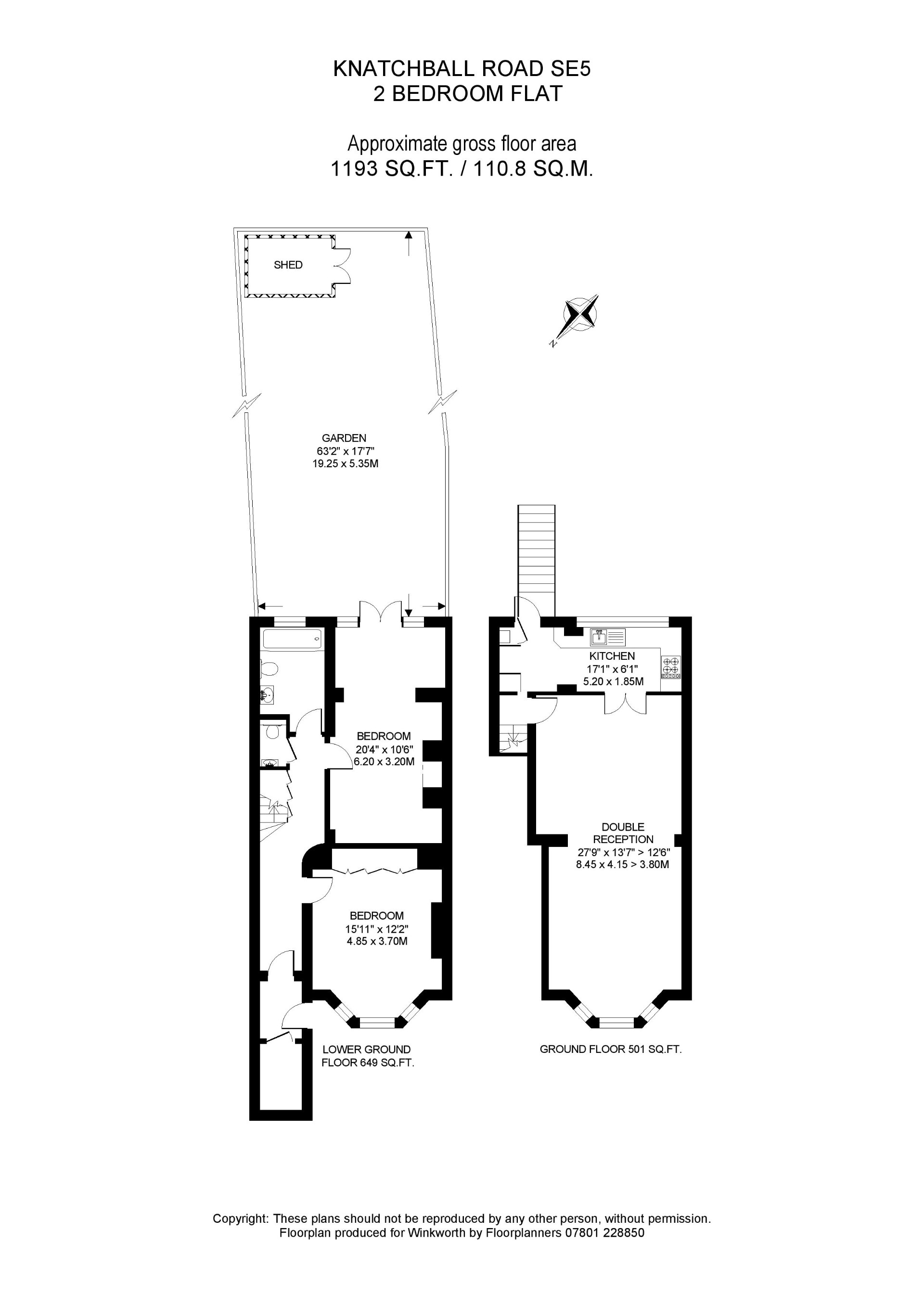 2 bedroom property for sale in Knatchbull Road, London, SE5 (Ref