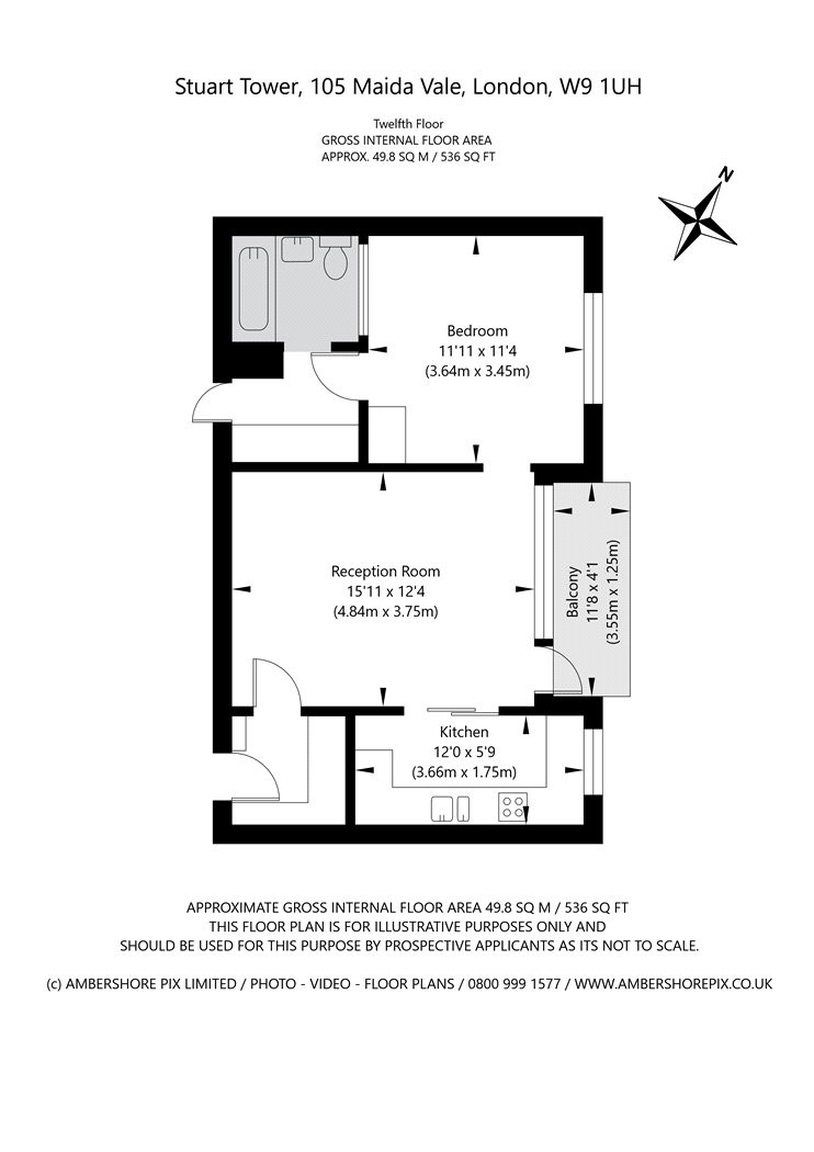 1 bedroom property for sale in Stuart Tower, 105 Maida Vale, Maida Vale
