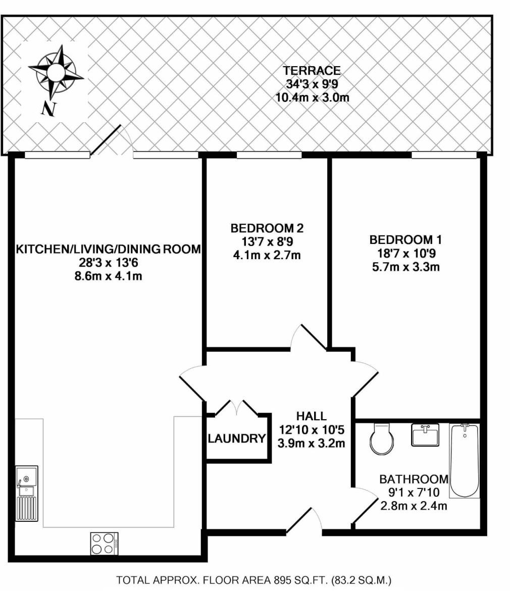 2 bedroom property for sale in Granite Apartments, 30 River Gardens