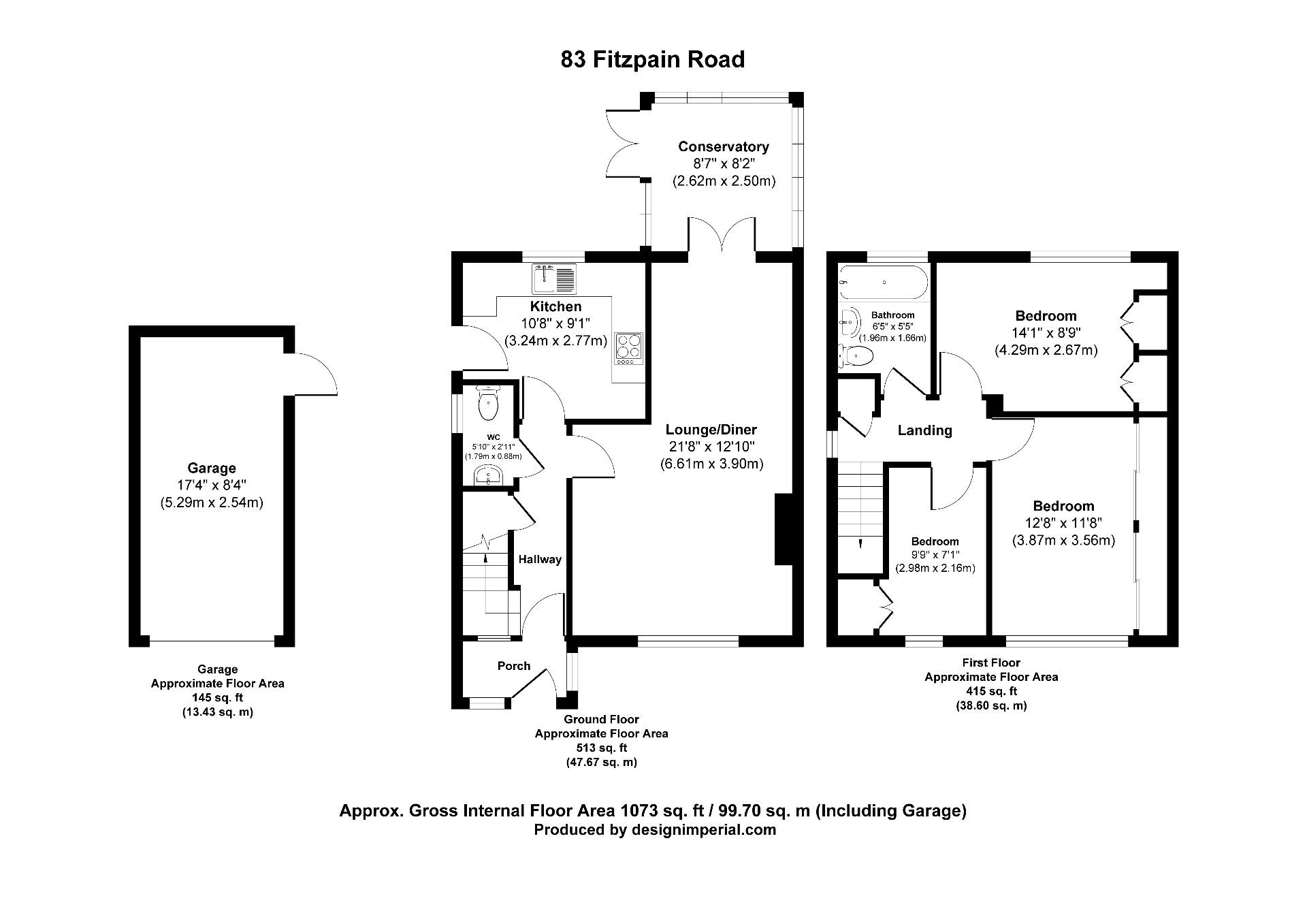 3 bedroom property for sale in Fitzpain Road, West Parley, Ferndown