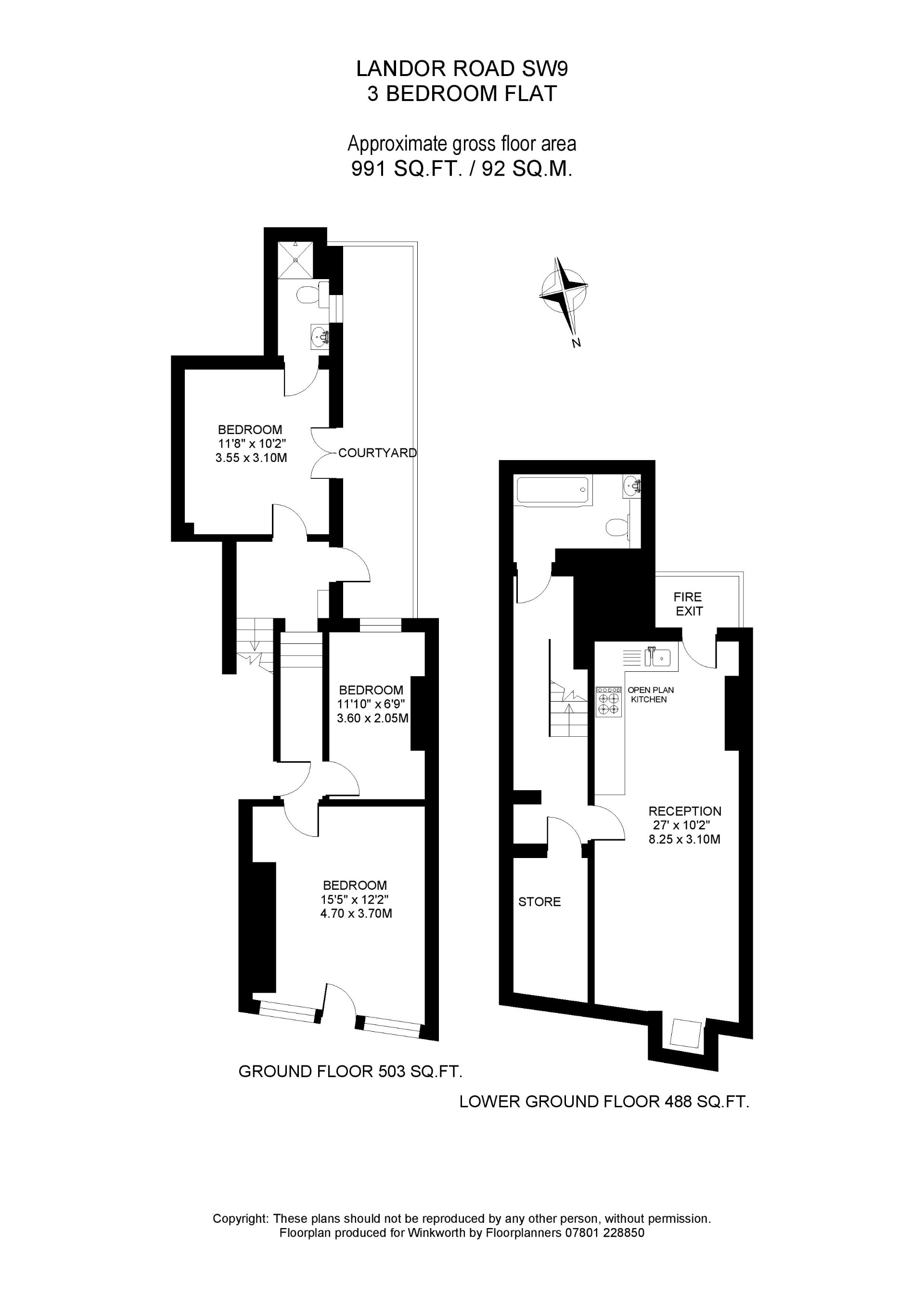 3 bedroom property for sale in Landor Road, Clapham, SW9 (Ref KEN210006