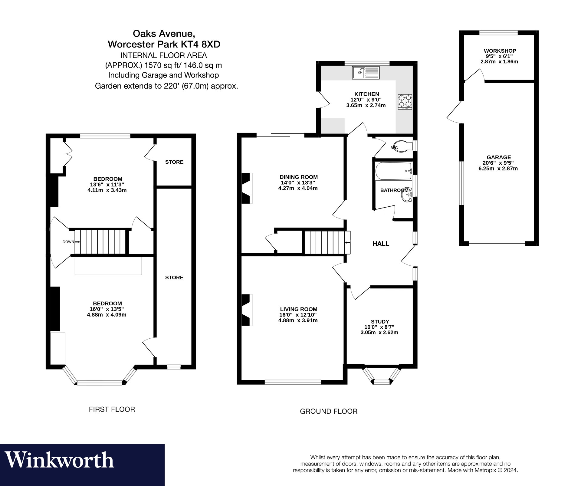 3 bedroom property for sale in Oaks Avenue, Worcester Park, KT4 (Ref