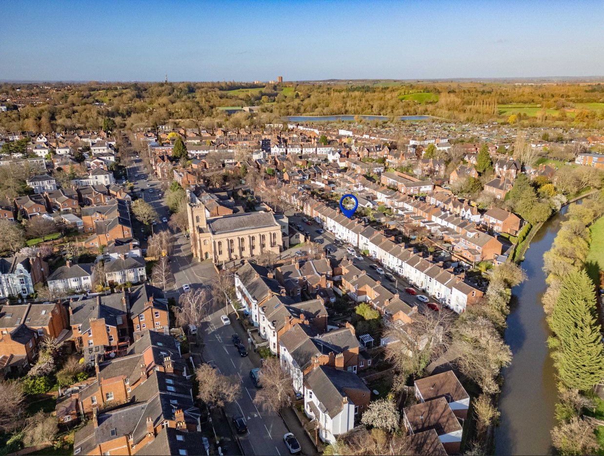 Drone Facing River