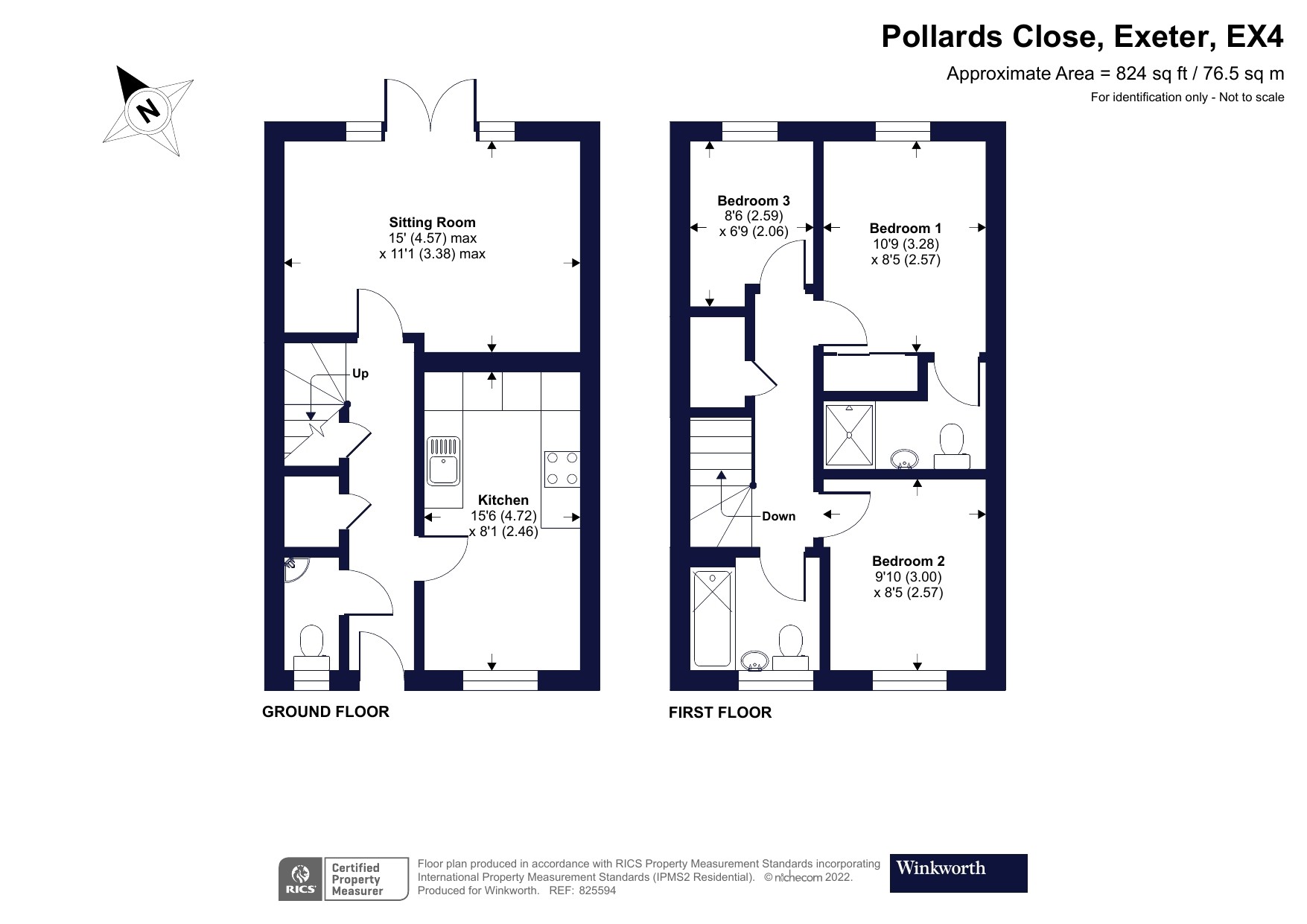 3 bedroom property for sale in Pollards Close, The Harringtons, Exeter