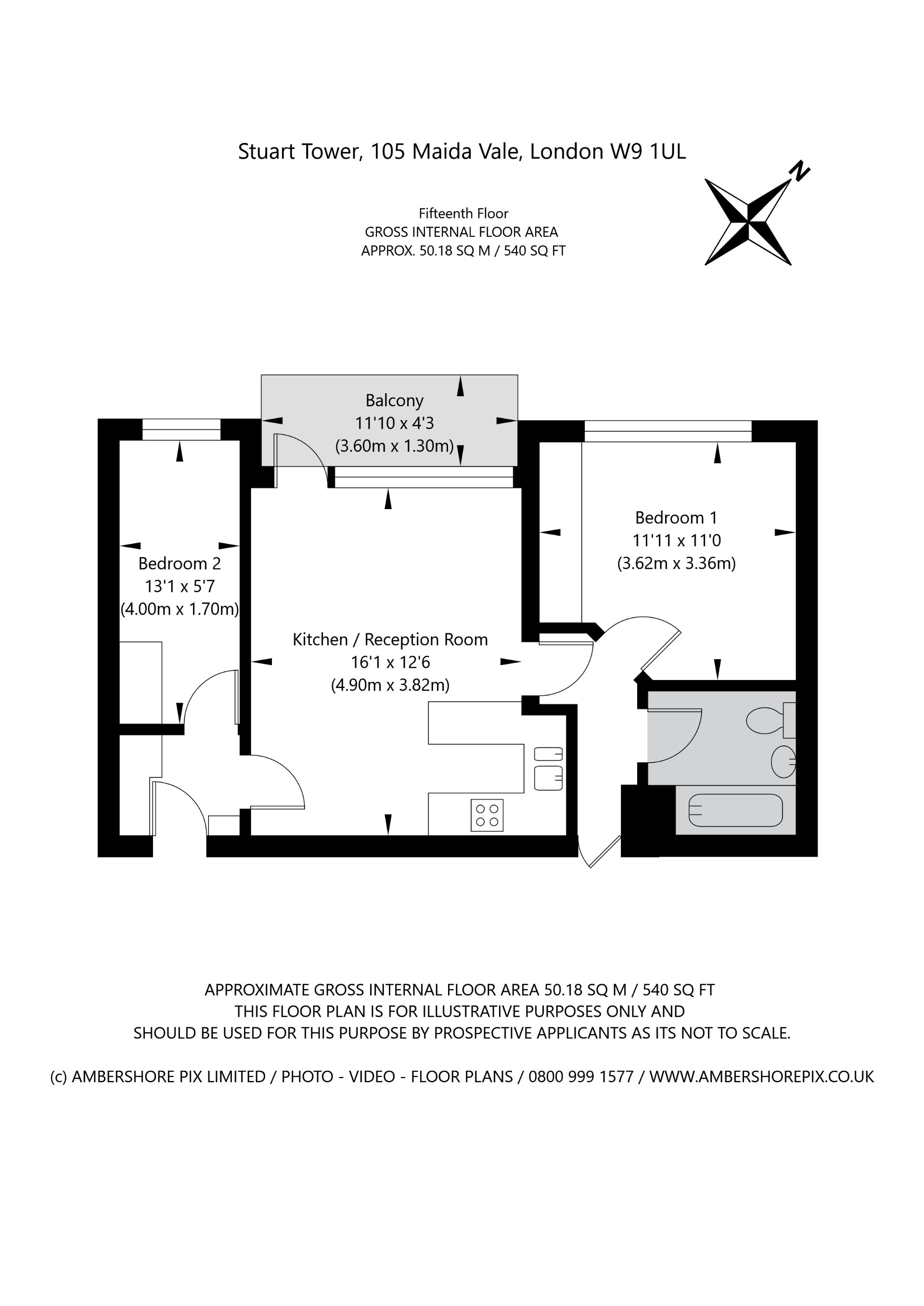 2 bedroom property for sale in Stuart Tower, 105 Maida Vale, London, W9