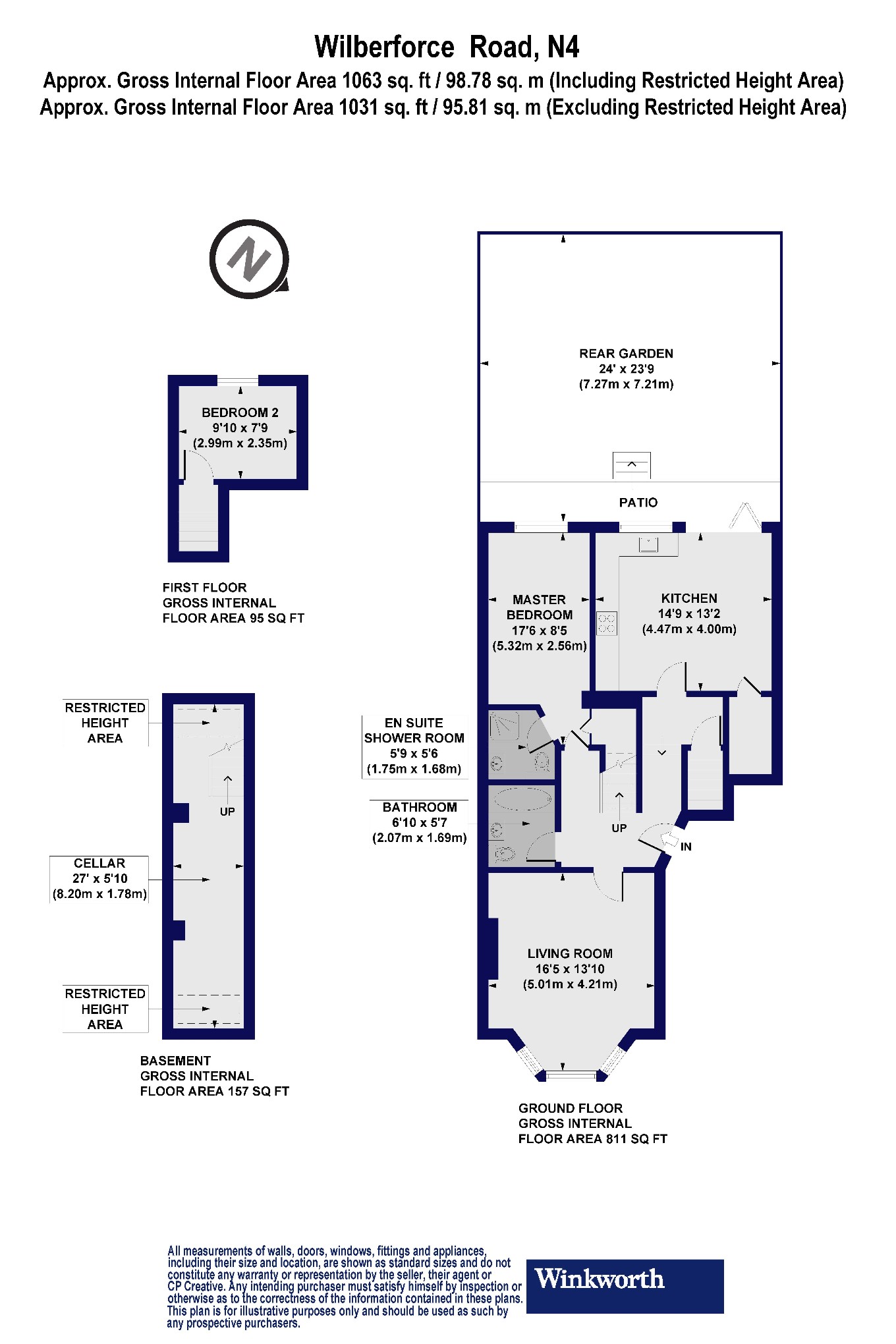 2 bedroom property for sale in Wilberforce Road, London, N4 (Ref