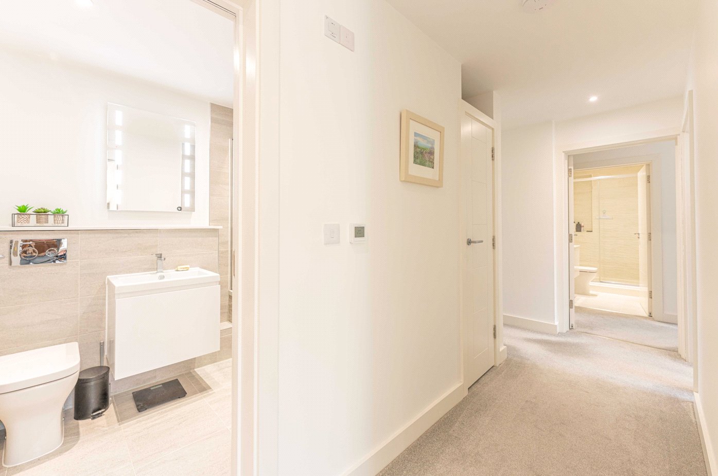 Hallway With Bathroo