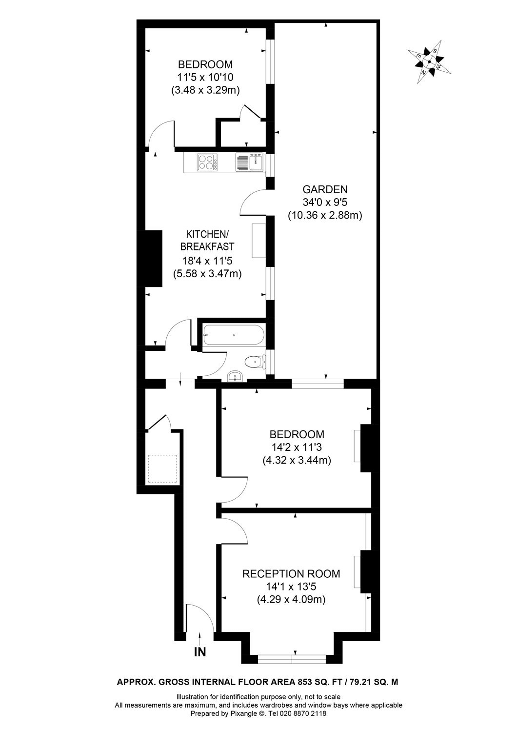 2 bedroom property for sale in Franciscan Road, London, SW17 (Ref