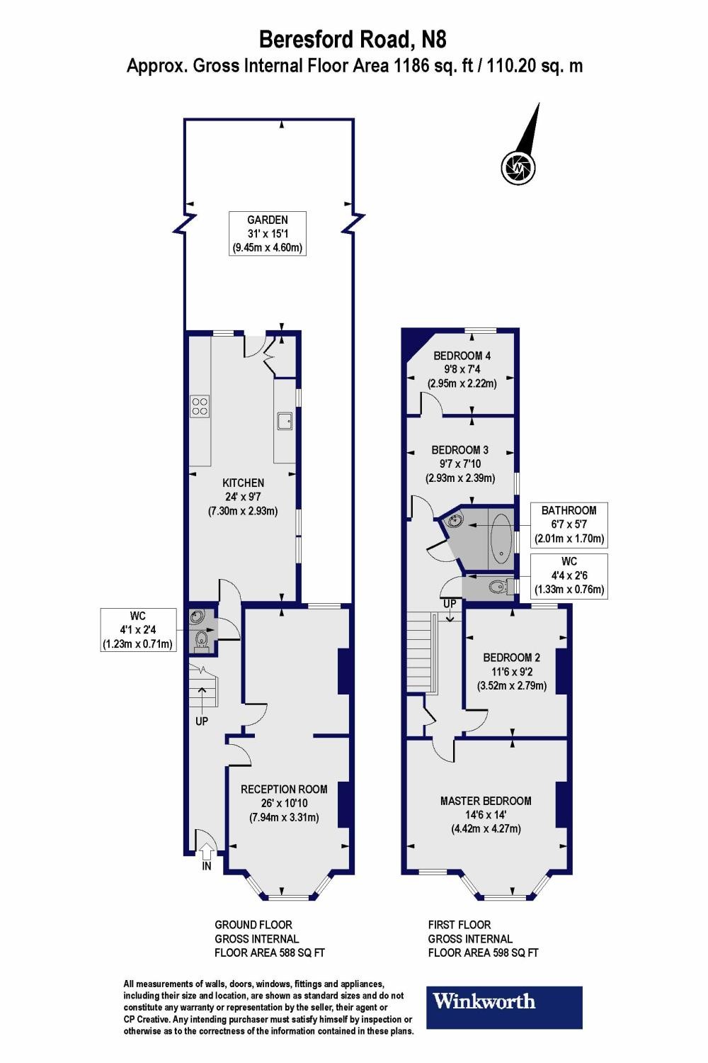 4 bedroom property for sale in Beresford Road, London, N8 (Ref