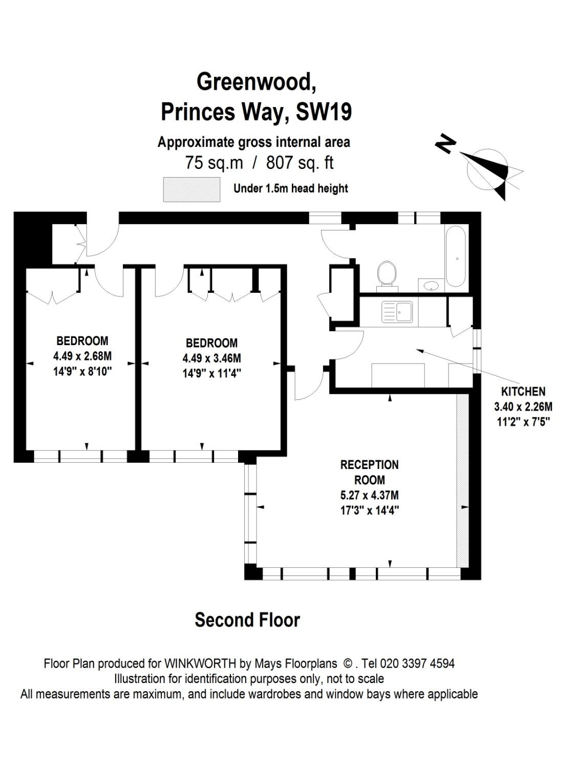 2 bedroom property for sale in Greenwood, 31 Princes Way, SW19 (Ref