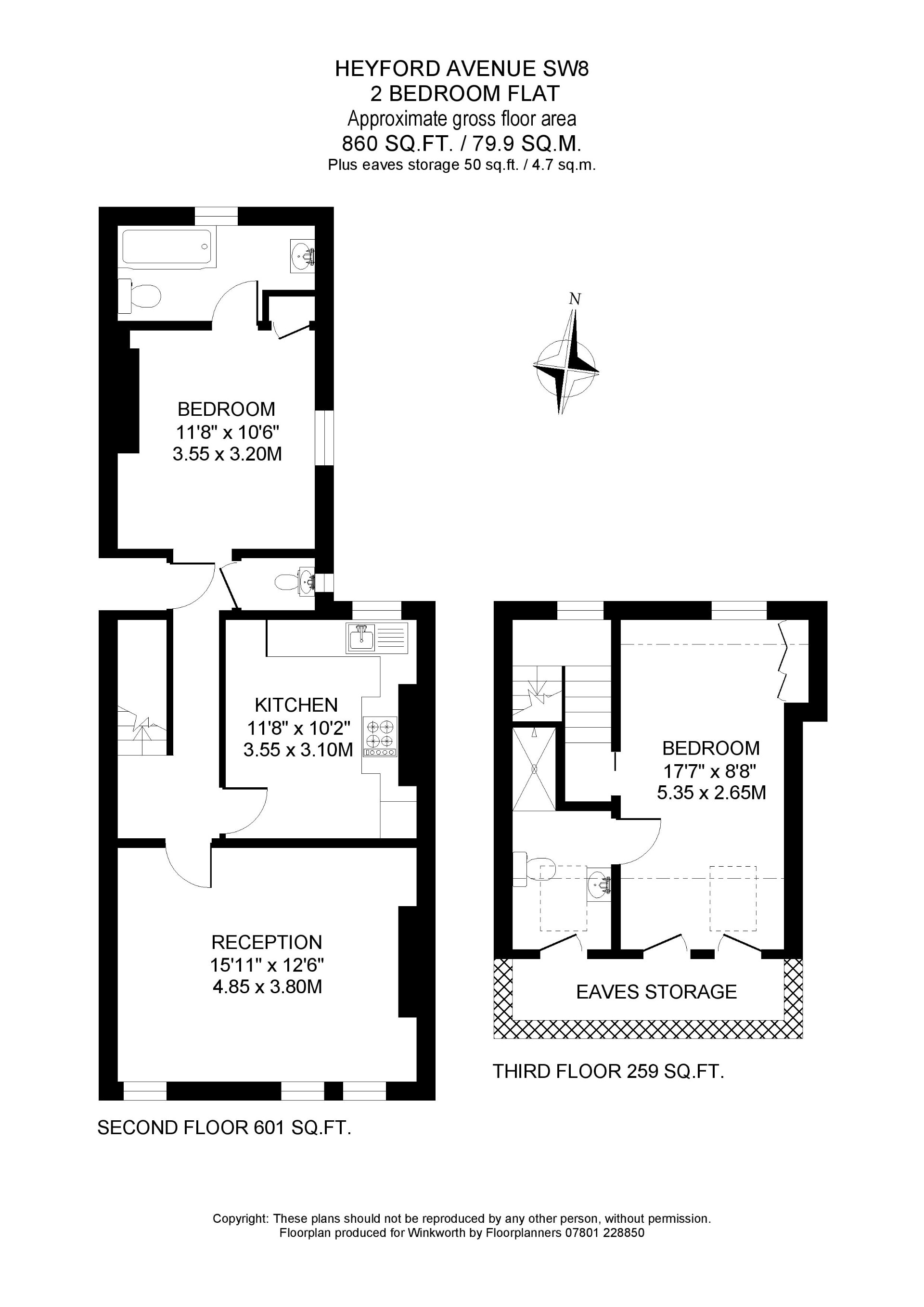 2 bedroom property for sale in Heyford Avenue, London, SW8 (Ref