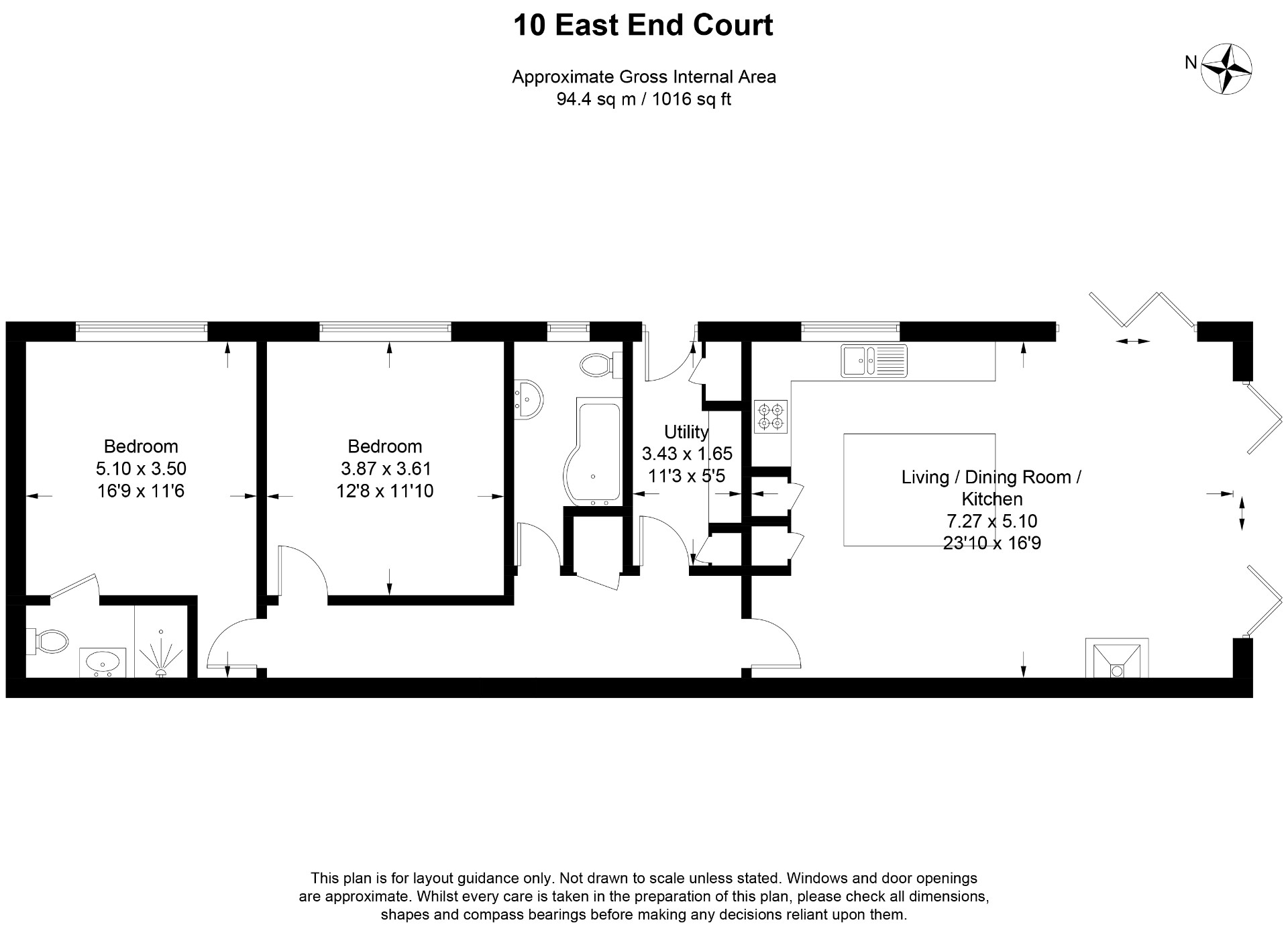 2 bedroom property for sale in East End Court, Rampton, Retford