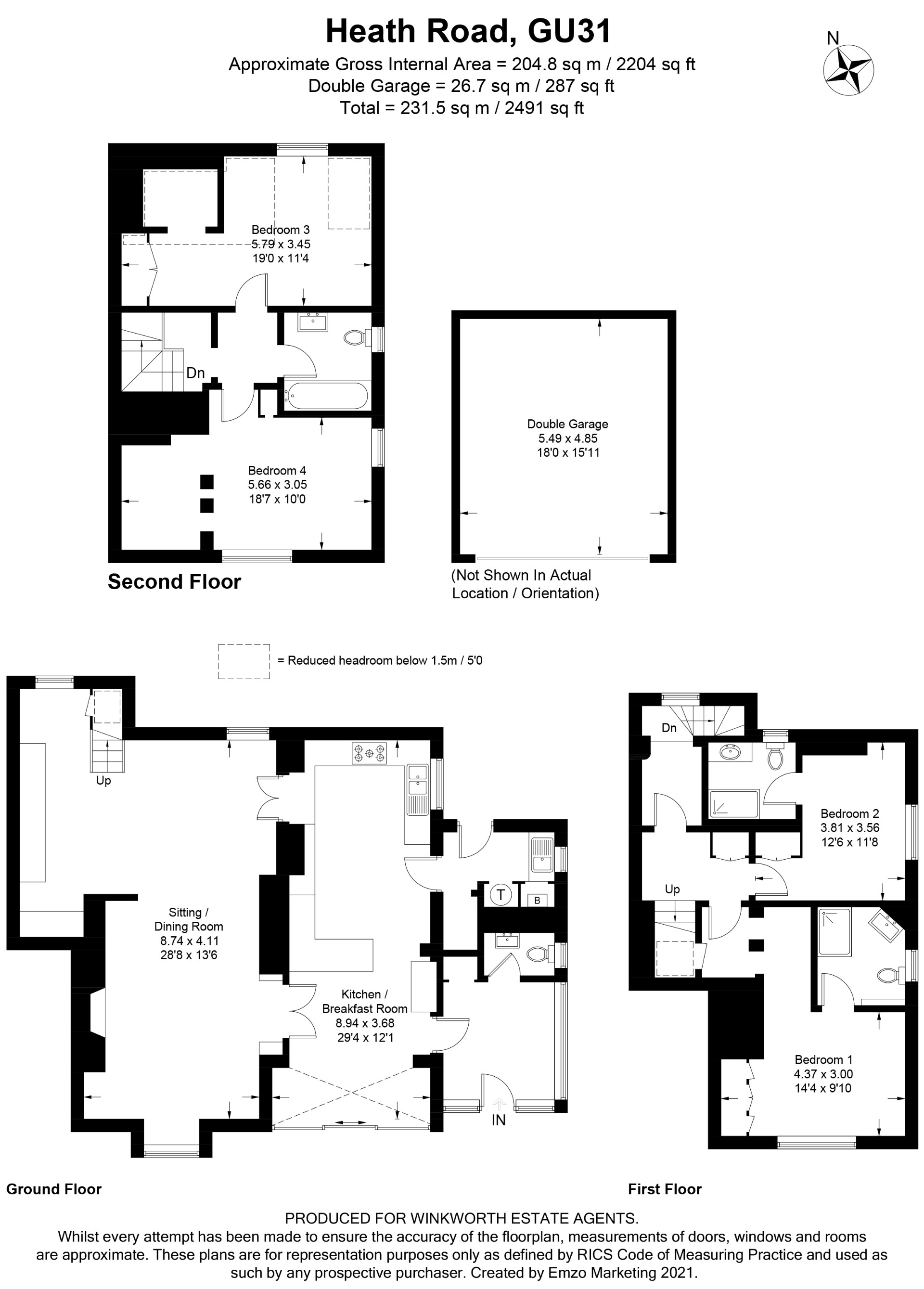 4 bedroom property for sale in Heath Road, Petersfield, Hampshire, GU31 (Ref PET210056) £1,175,000