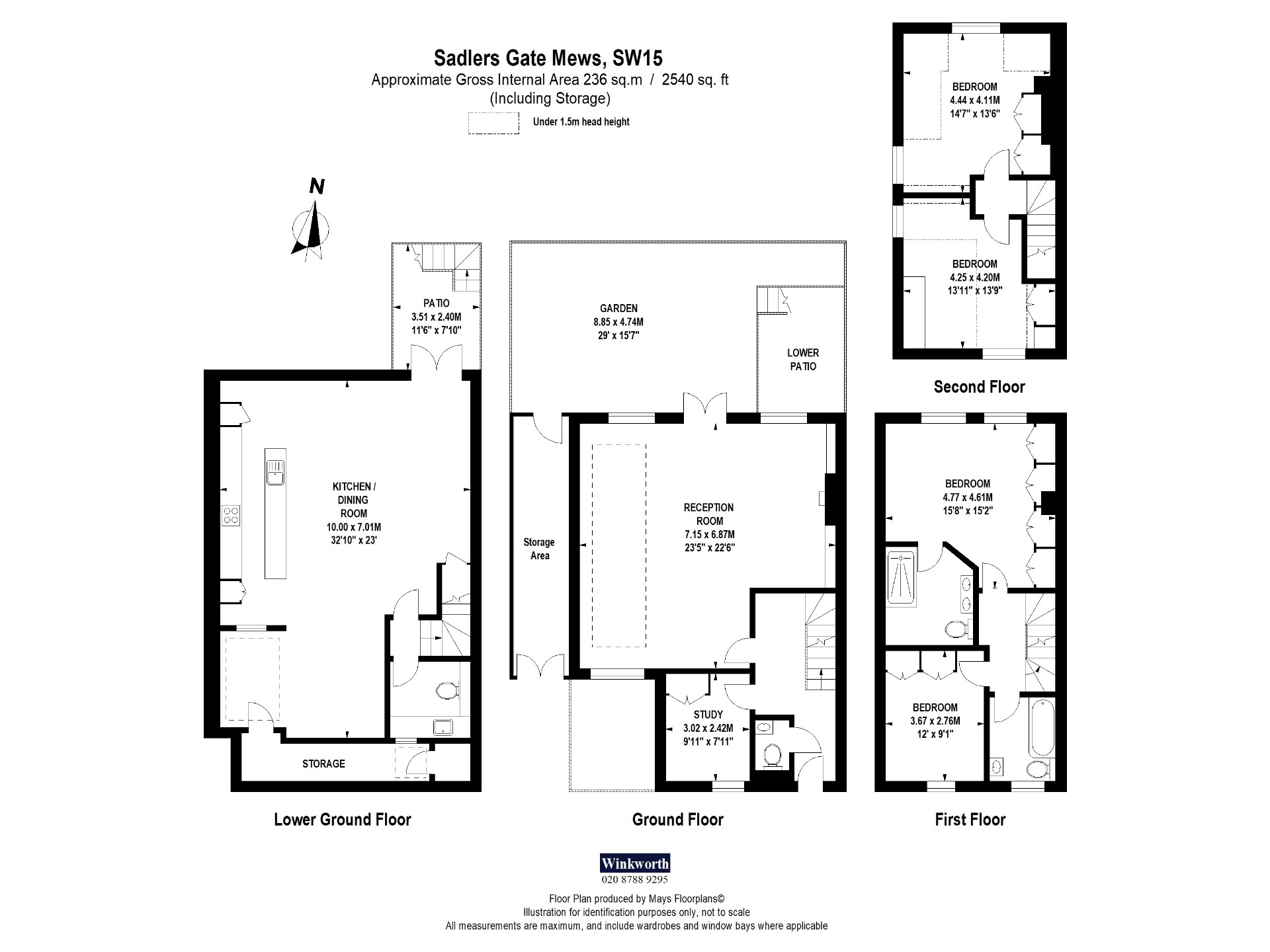 4 bedroom property for sale in Sadlers Gate Mews, Commondale, SW15 (Ref PUT140066) £1,999,950