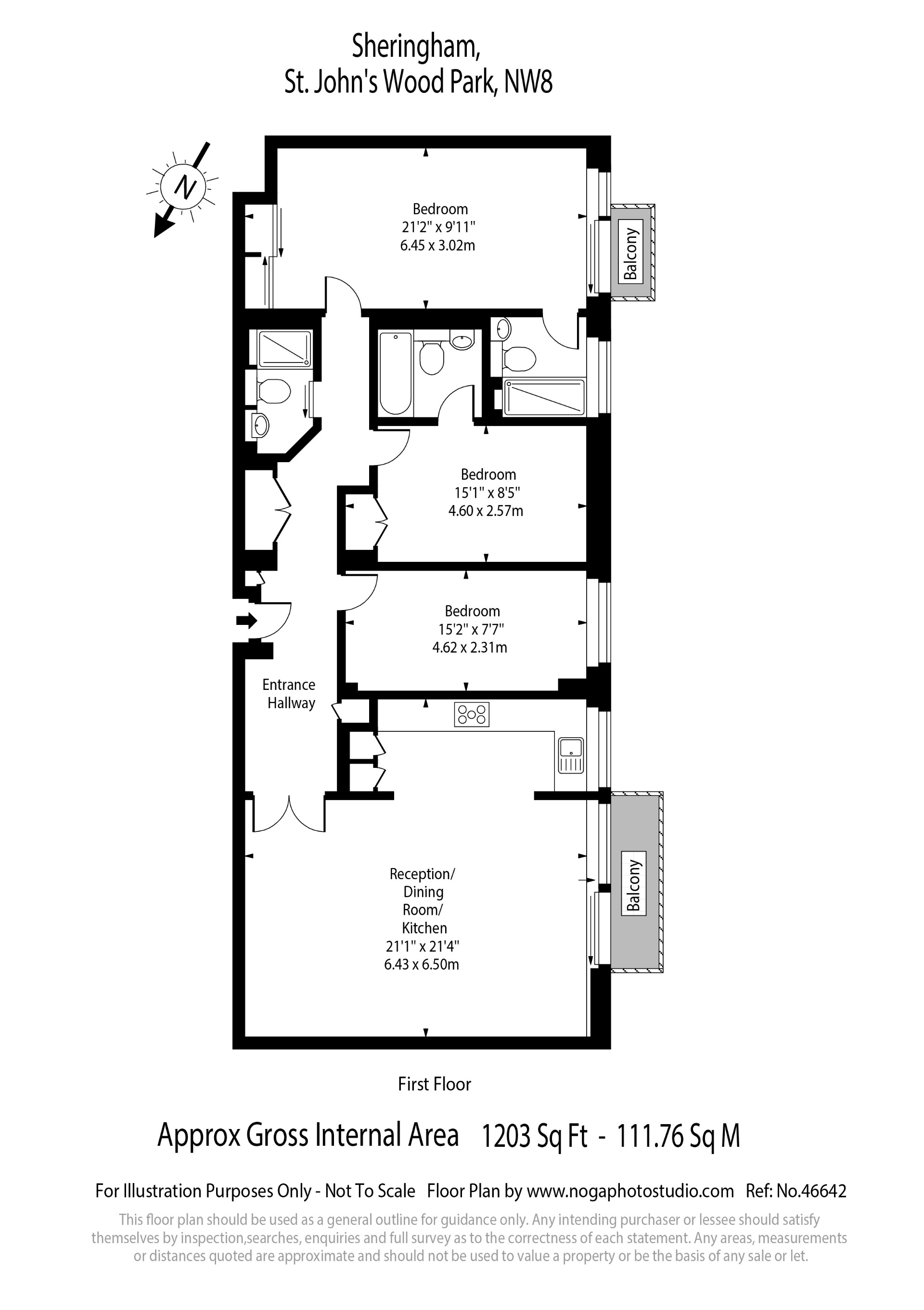 3 bedroom property for sale in Sheringham, St John's Wood Park, St John