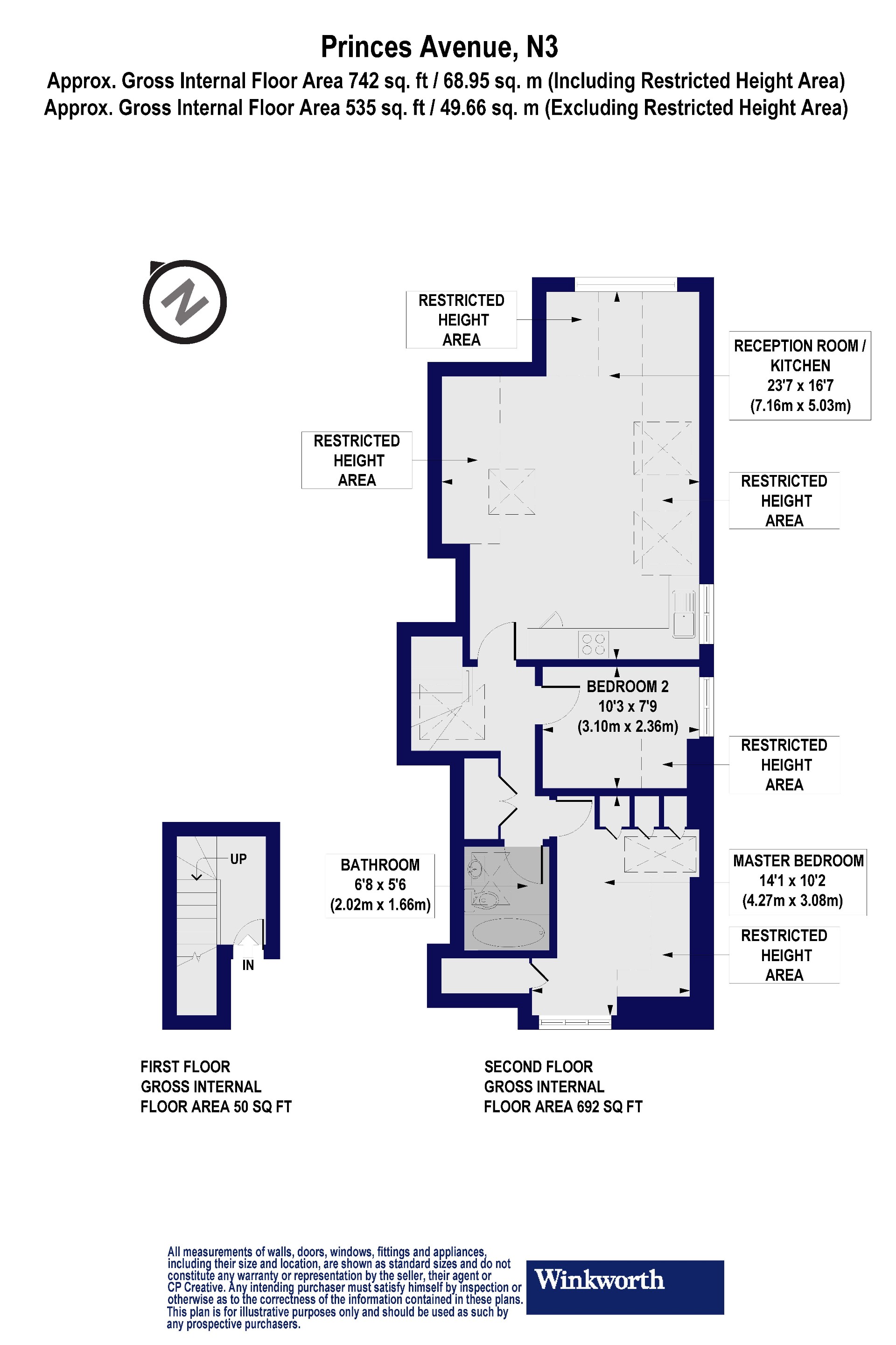 2 bedroom property for sale in Princes Avenue, Finchley, N3 (Ref