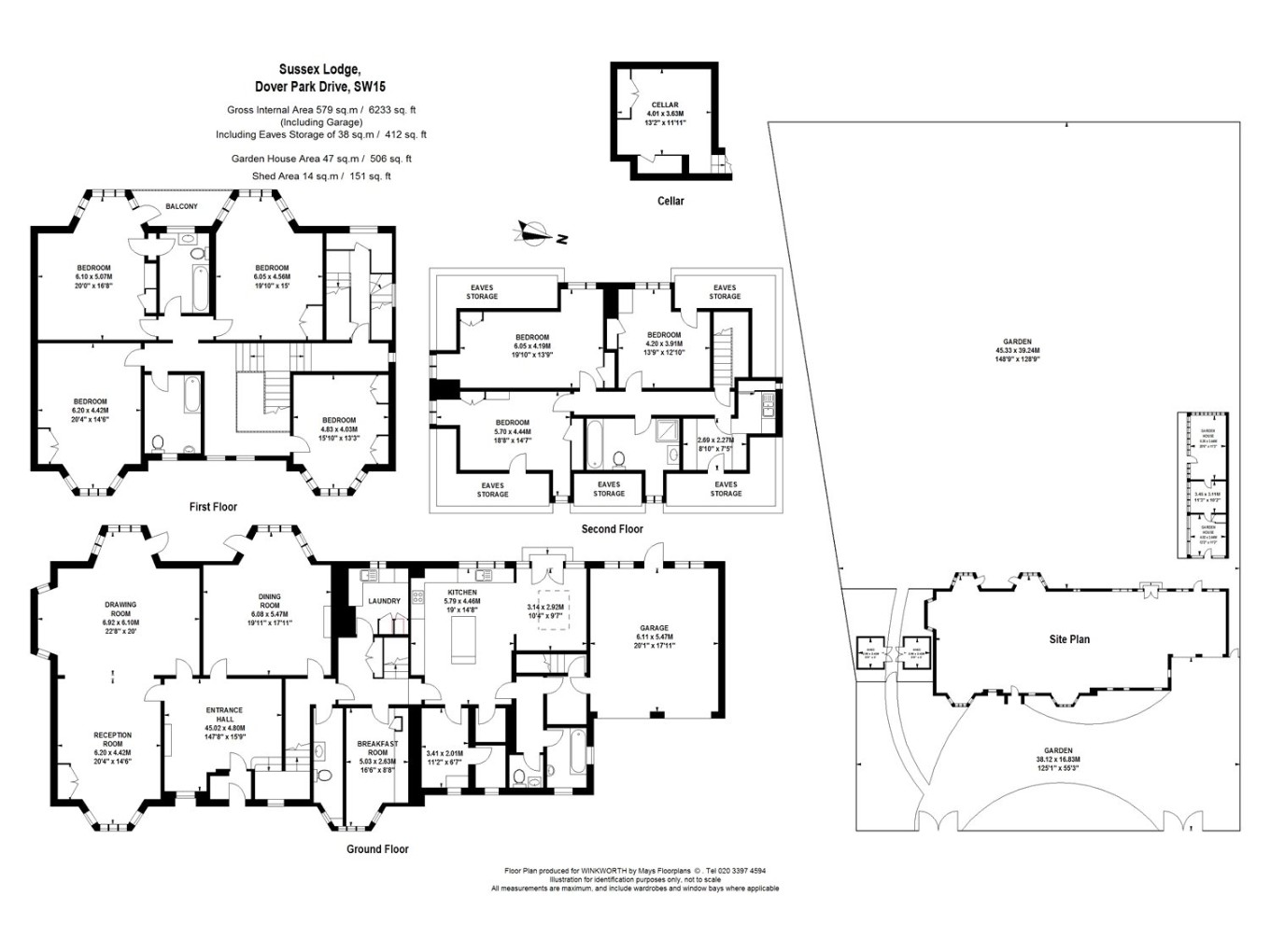 7 bedroom property for sale in Dover Park Drive, London, SW15 (Ref