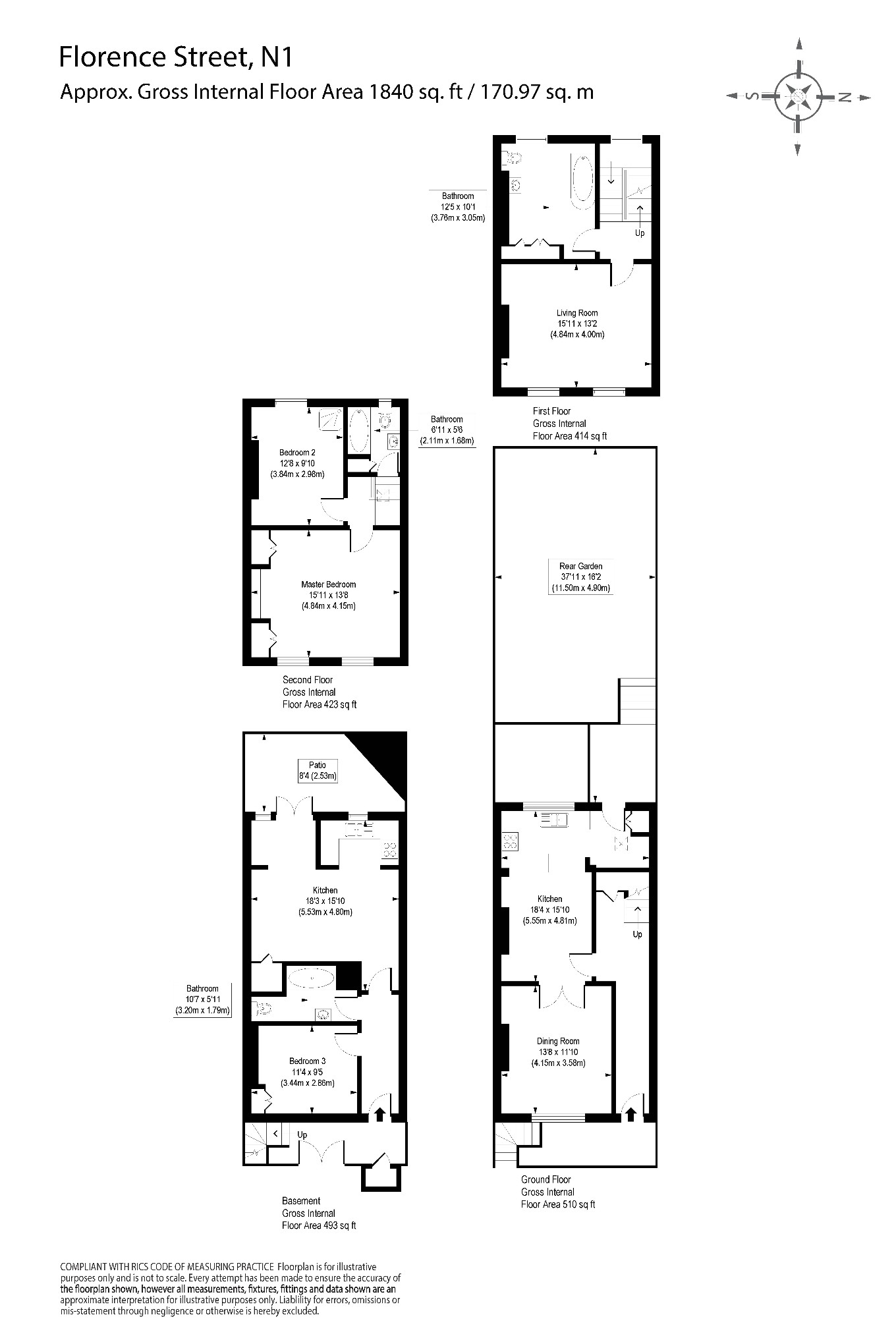 4 bedroom property for sale in Florence Street, Islington, London, N1