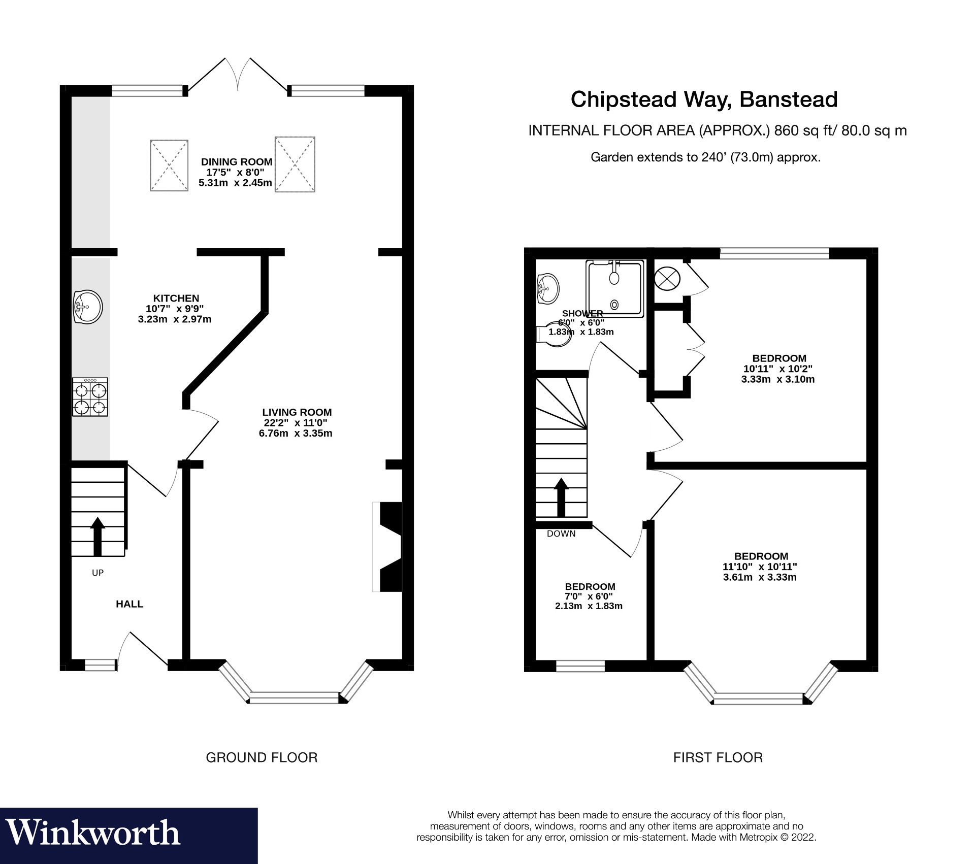 3 bedroom property for sale in Chipstead Way, Banstead, Surrey, SM7