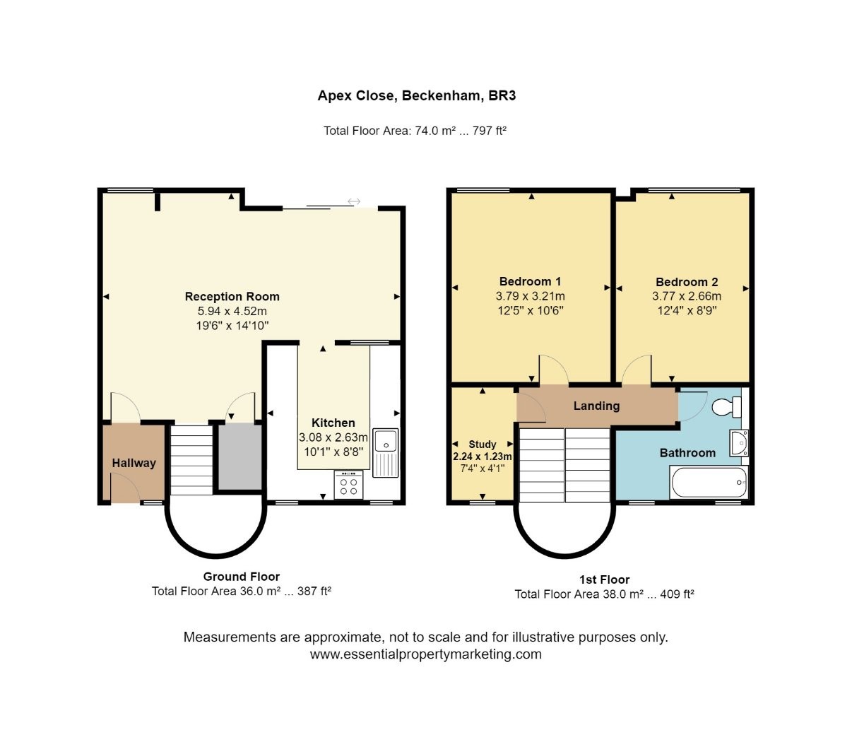2 bedroom property for sale in Apex Close, Beckenham, BR3 (Ref