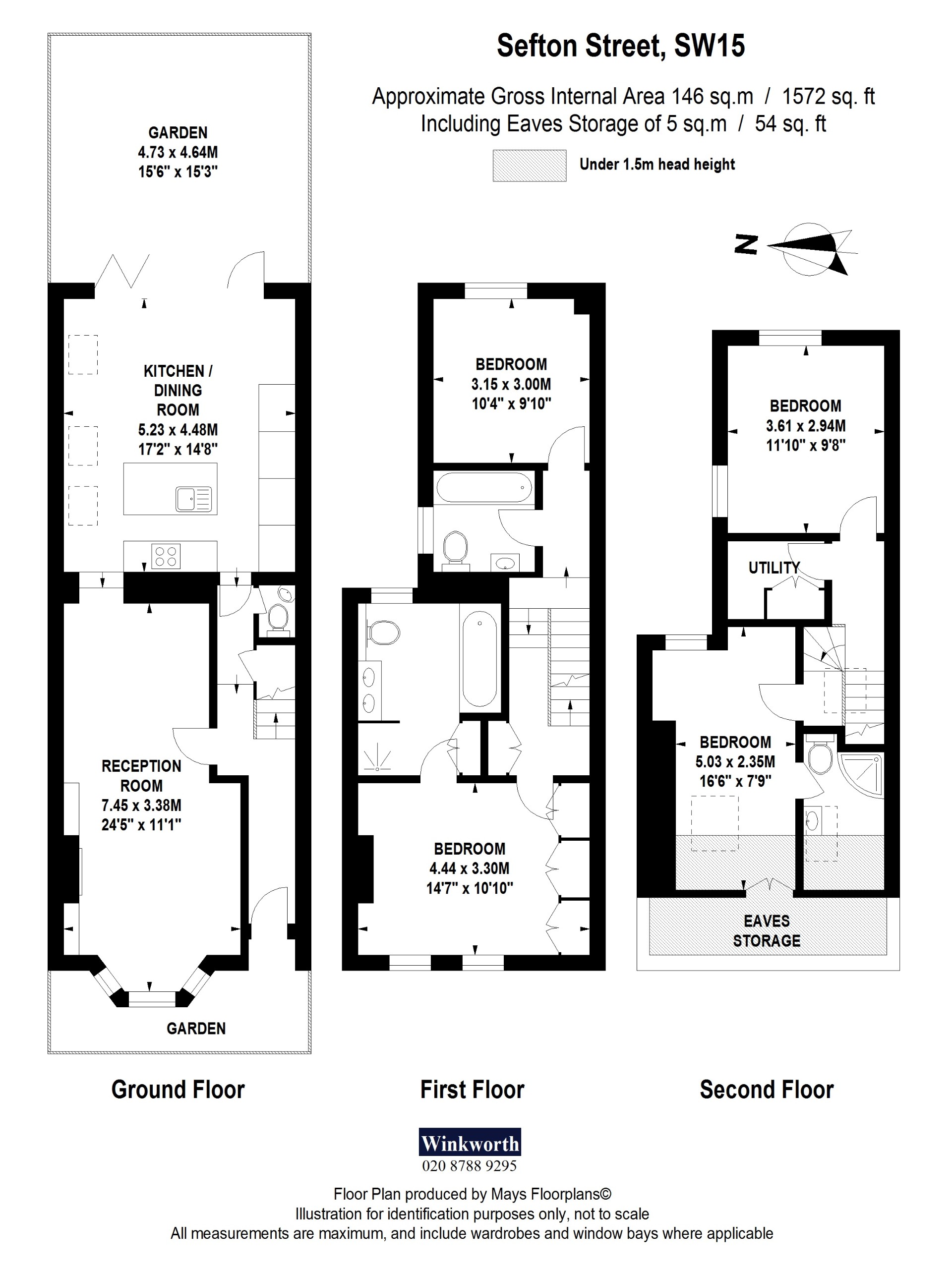 4 bedroom property for sale in Sefton Street, Putney, London, SW15 (Ref