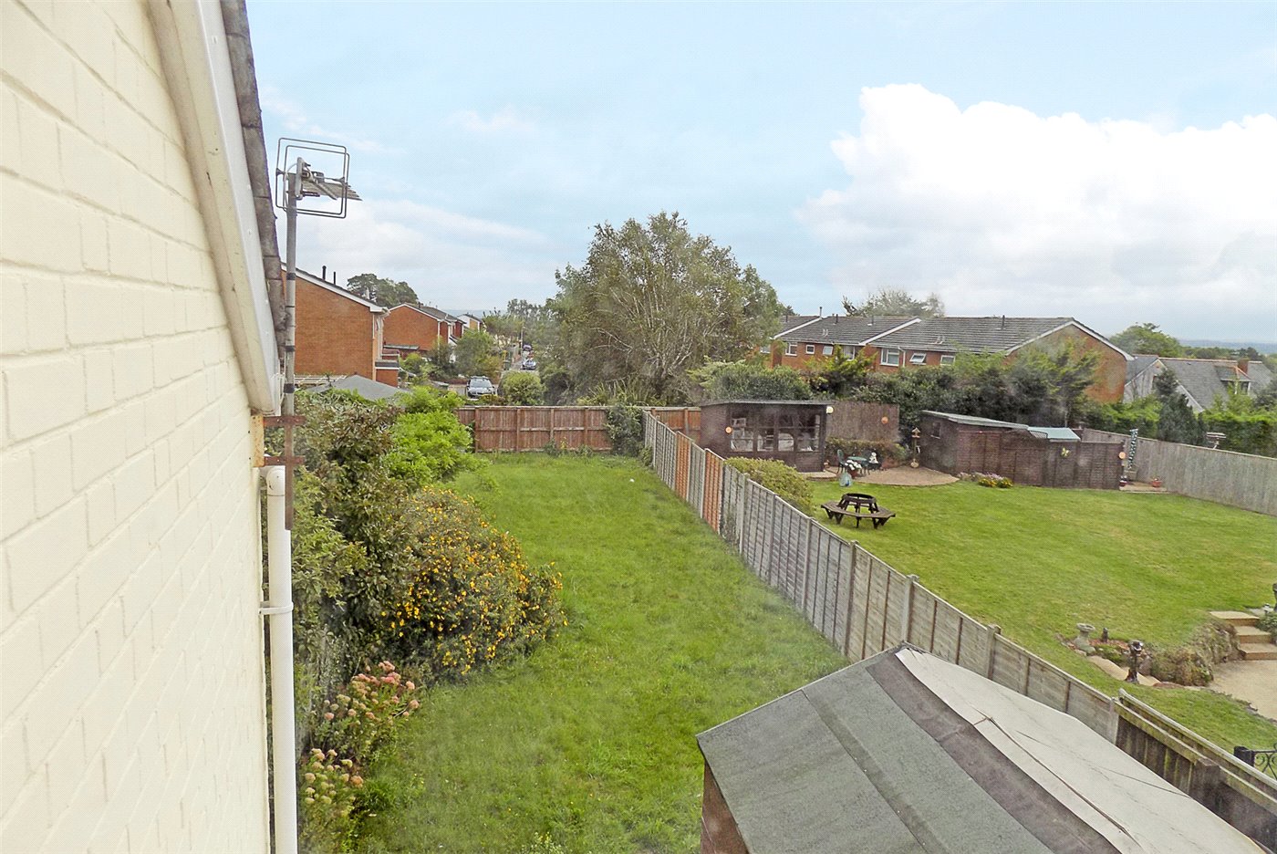 View across garden