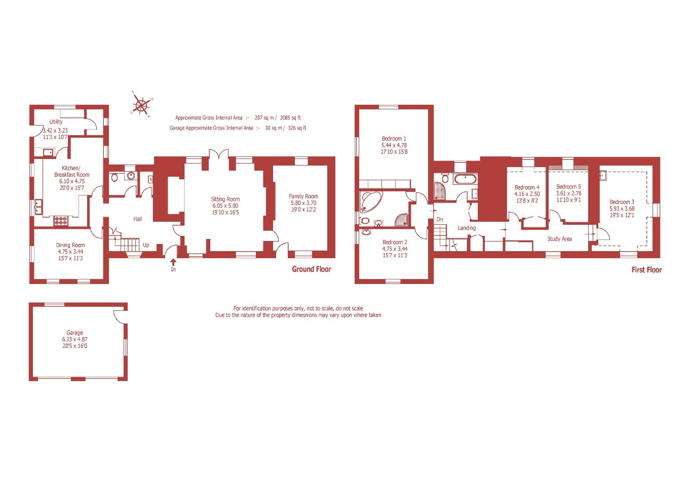 5 bedroom property for sale in Dorchester Road, Lytchett Minster, Poole